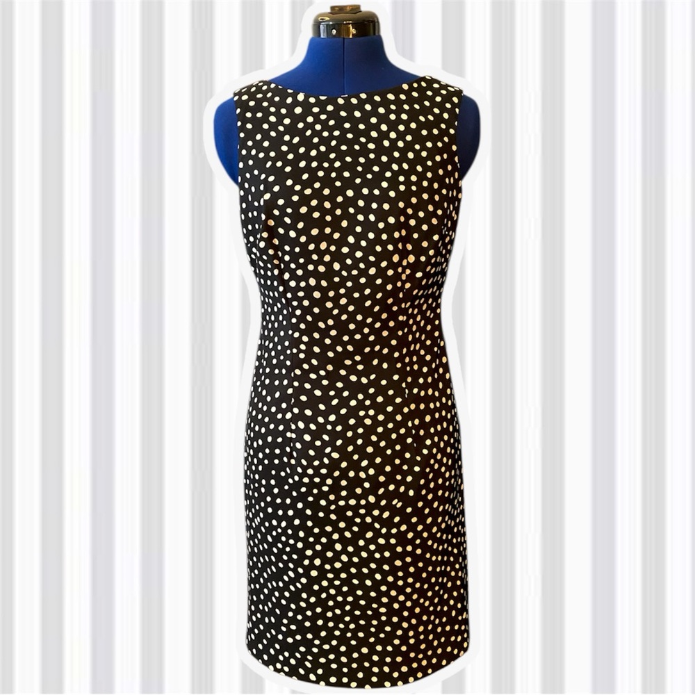 AB Studio Blue Sheath Mini Dress Sleeveless Bateau